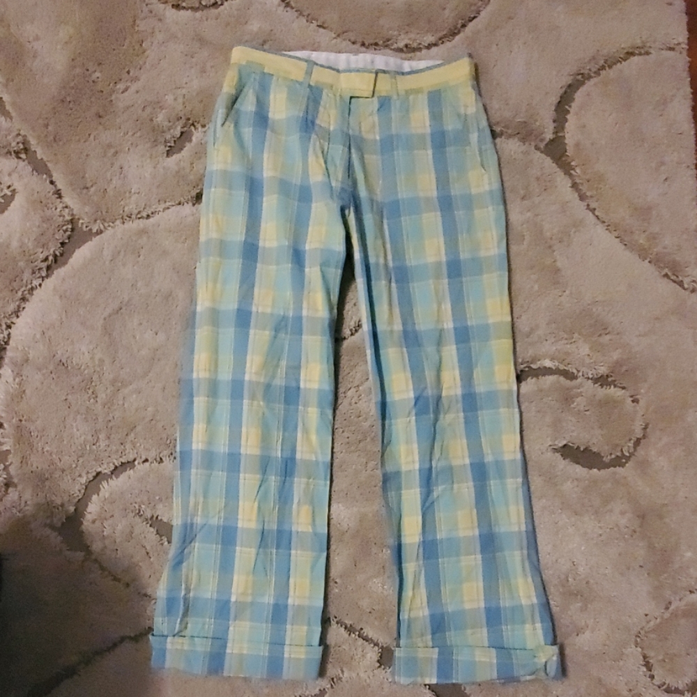 Lilly Pulitzer Plaid spring resort pant size 2